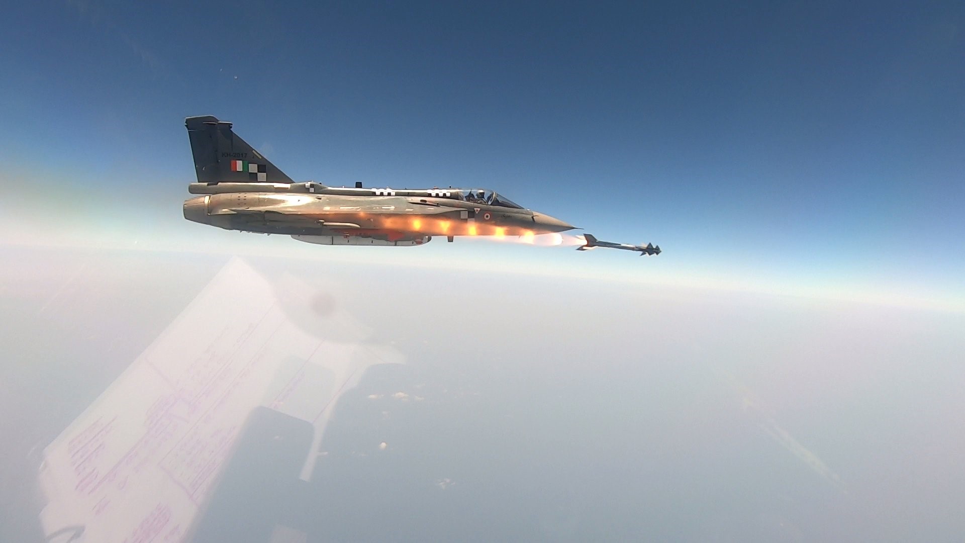 LCA Tejas succesfully test fires 5th generation Python-5 Close Ccombat Missile