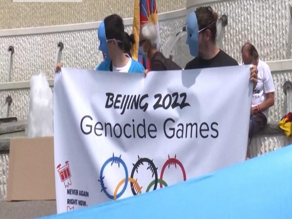 Switzerland: Uyghurs, Tibetan activists protest outside Olympic Museum against 2022 Beijing games