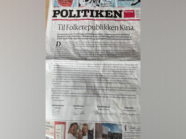 ‘Enough is enough’: 4 Nordic newspapers publish front-page letter criticising China for muzzling Hong Kong media