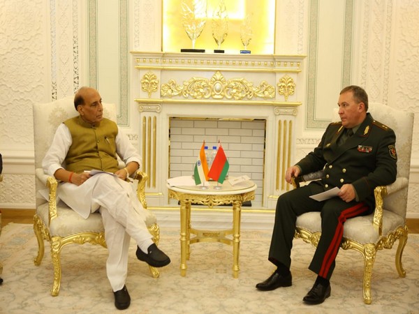 Rajnath Singh meets Belarusian counterpart on sidelines of SCO in Dushanbe