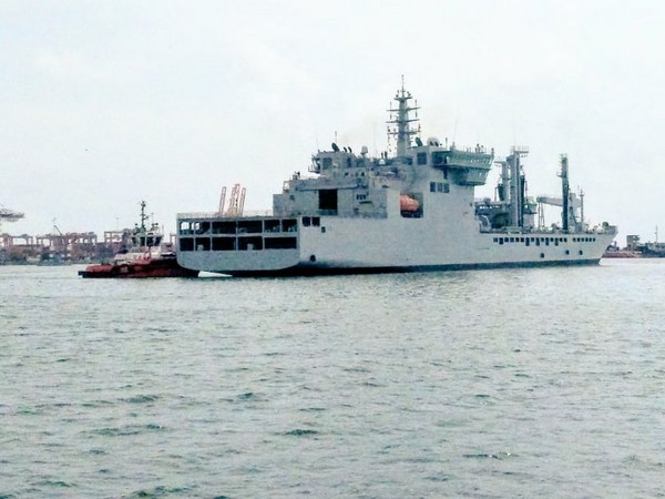 INS Shakti reaches Colombo with 100 tons of Oxygen from Visakhapatnam