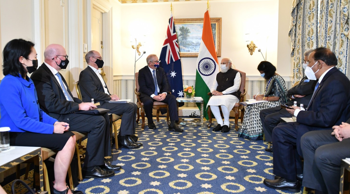 प्रधानमंत्री नरेंद्र मोदी ने अमेरिका में ऑस्ट्रेलियाई समकक्ष से मुलाकात की