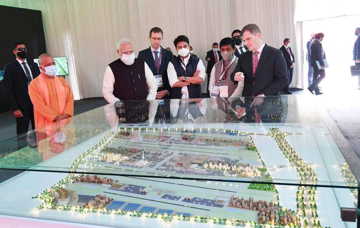 Prime Minister lays foundation stone of Noida International Greenfield Airport at Jewar, Uttar Pradesh