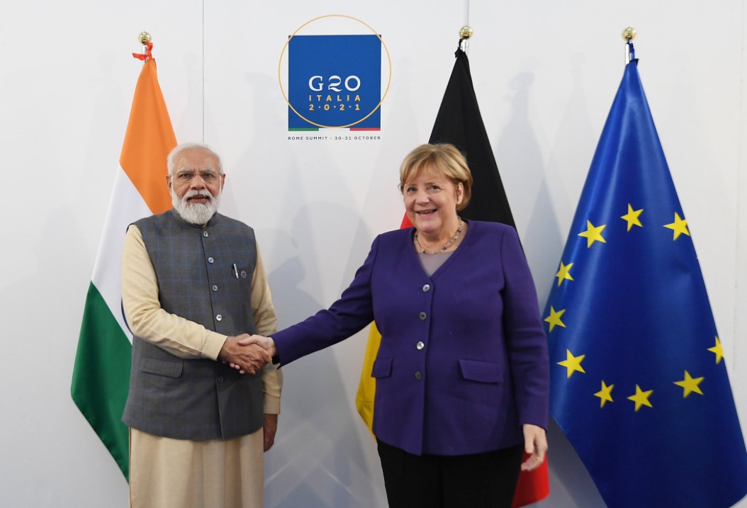 PM Modi Meets Dr. Angela Merkel, Chancellor of the Federal Republic of Germany on the sidelines of the G20 Leaders Summit
