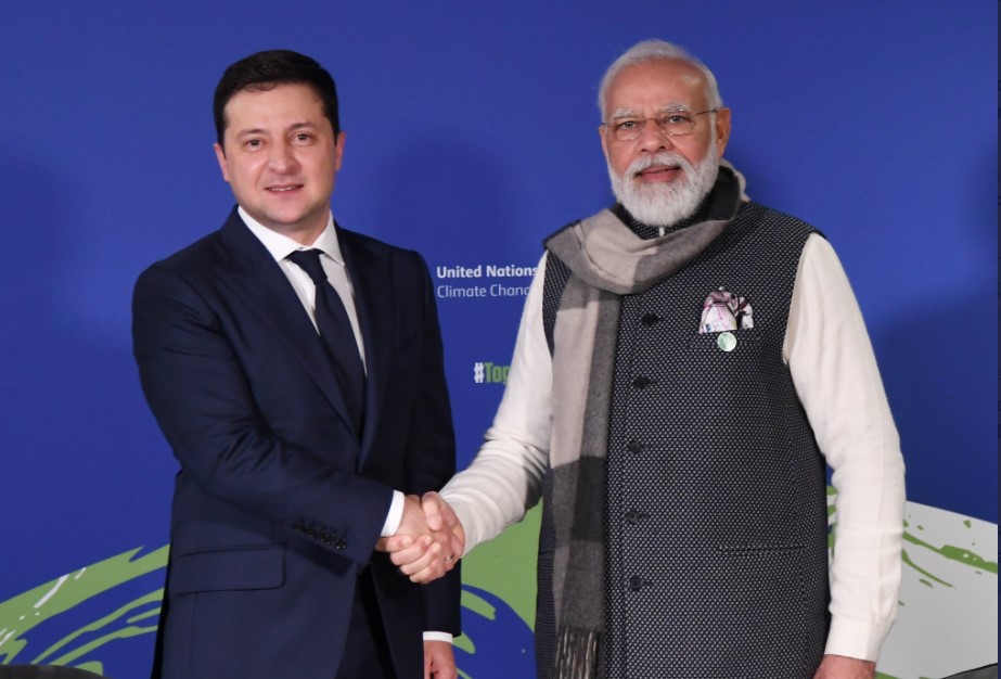 Prime Minister Modi Meets President of Ukraine on the sidelines of COP26 in Glasgow, UK