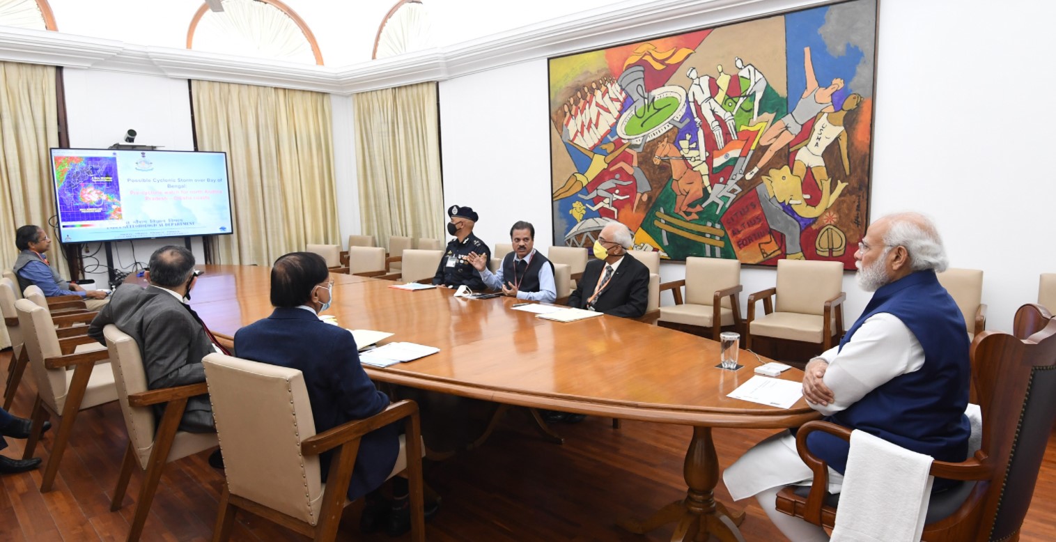 PM Modi chairs high level meeting to review preparedness to deal with Cyclone Jawad