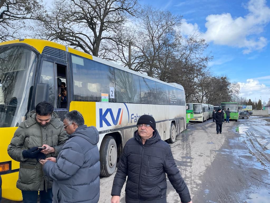 Indian students in Ukraine’s Sumy board buses to Poltava, hope to be in safe zone soon