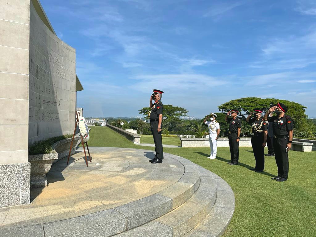 Army chief Gen Naravane pays tribute to World War II martyrs at Kranji war memorial in Singapore