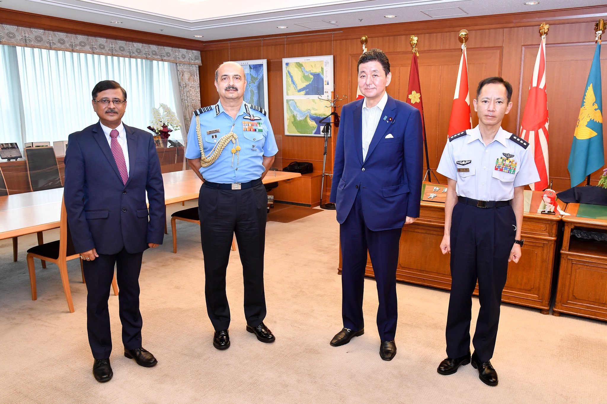 IAF chief holds talks with military top brass of Japan