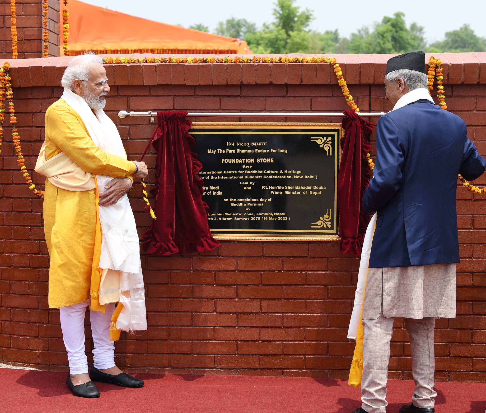 PM Modi lays foundation stone of India International Centre for Buddhist Culture and Heritage in Nepal’s Lumbini