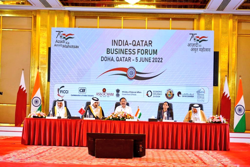 Vice President Naidu launches ‘India-Qatar Start-Up bridge’ to linkup ecosystems of two economies