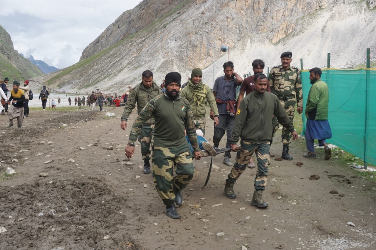 Rescue ops near Amarnath cave shrine continue overnight