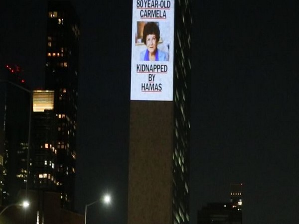 Images of Israeli hostages projected at UN headquarters in New York, demand release