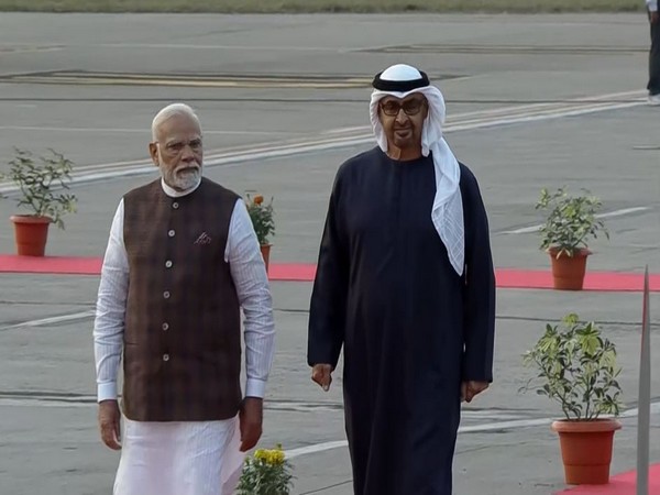 PM Modi welcomes UAE President Al Nahyan as he arrives in Ahmedabad for Vibrant Gujarat Global Summit