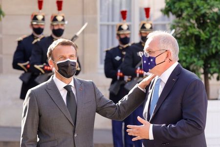 Messages from Macron to Morrison leaked amid submarine deal row