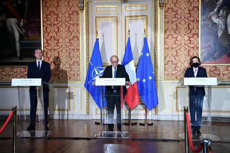 Turn back to diplomacy, NATO, France tell Russia