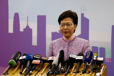 Hong Kong leader says she cannot accept claims press freedom faces ‘extinction’