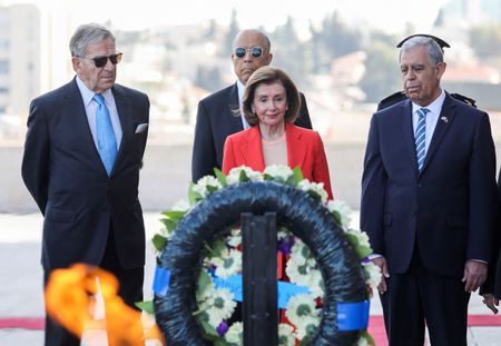 U.S. House Leader Nancy Pelosi arrives in Israel, vows support on Iran