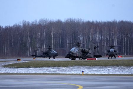 U.S. Apache helicopters arrive in Latvia
