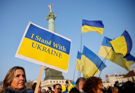 Large crowds gather in Hamburg and Paris to protest Russia’s war in Ukraine